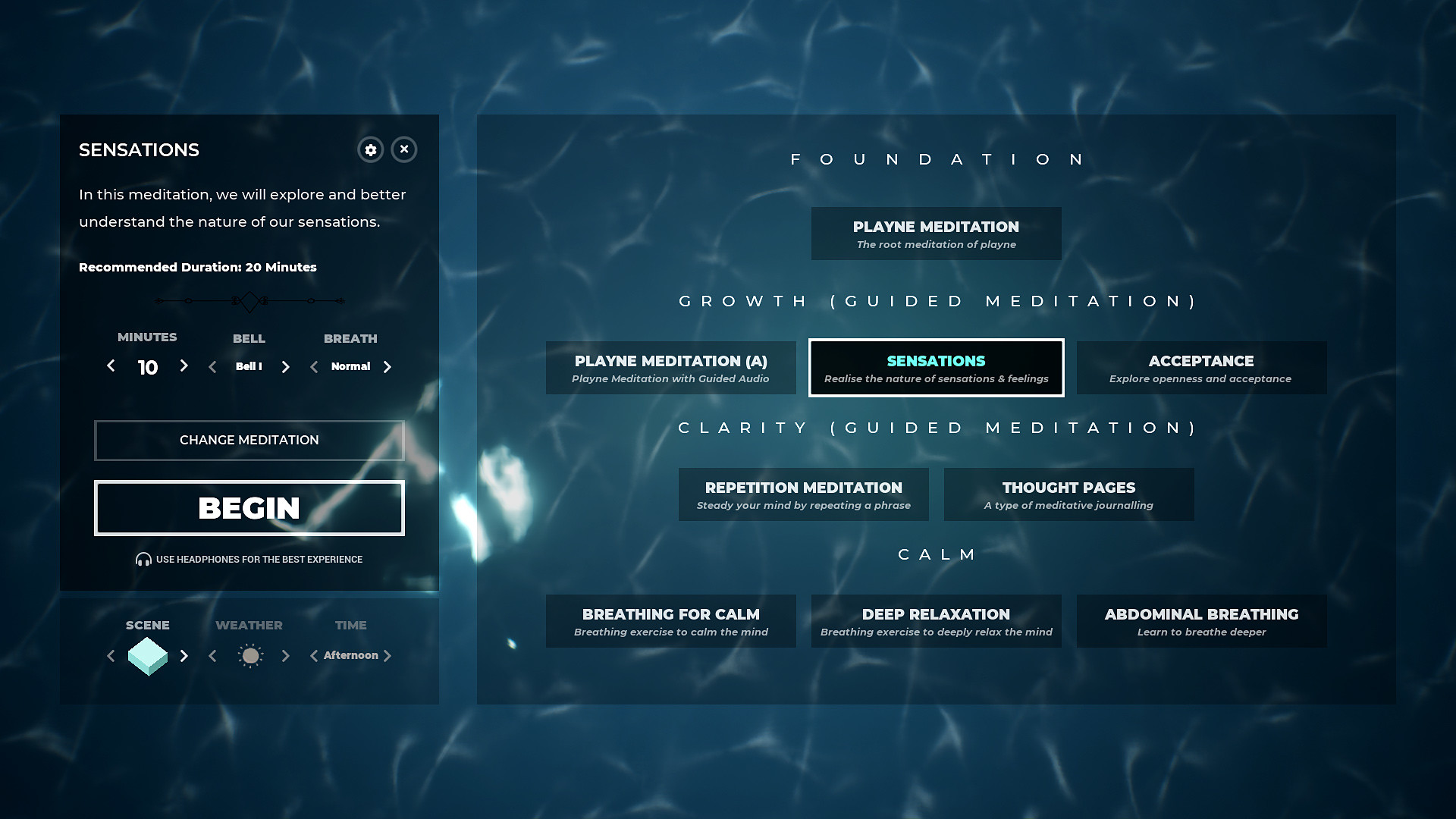 Captura 13: PLAYNE : The Meditation Game