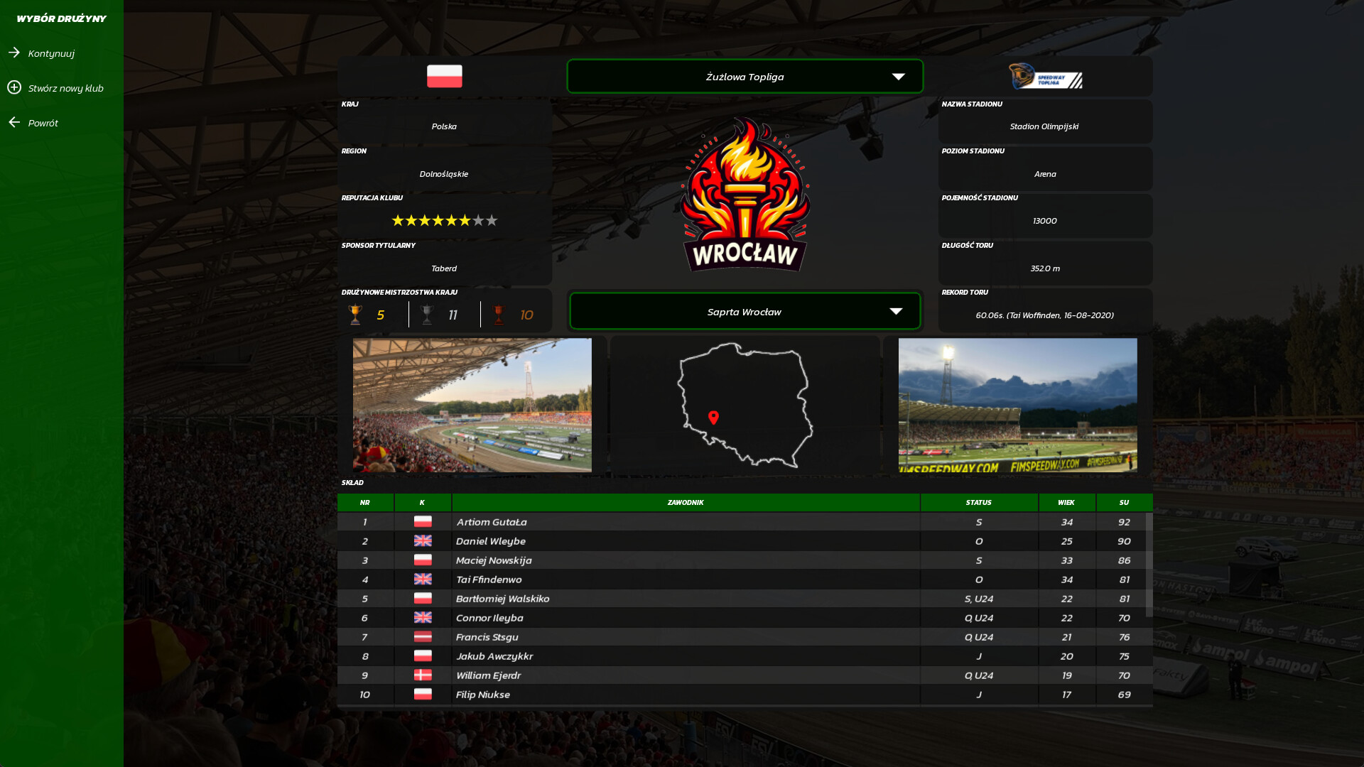 Captura: Speedway Club Manager 25