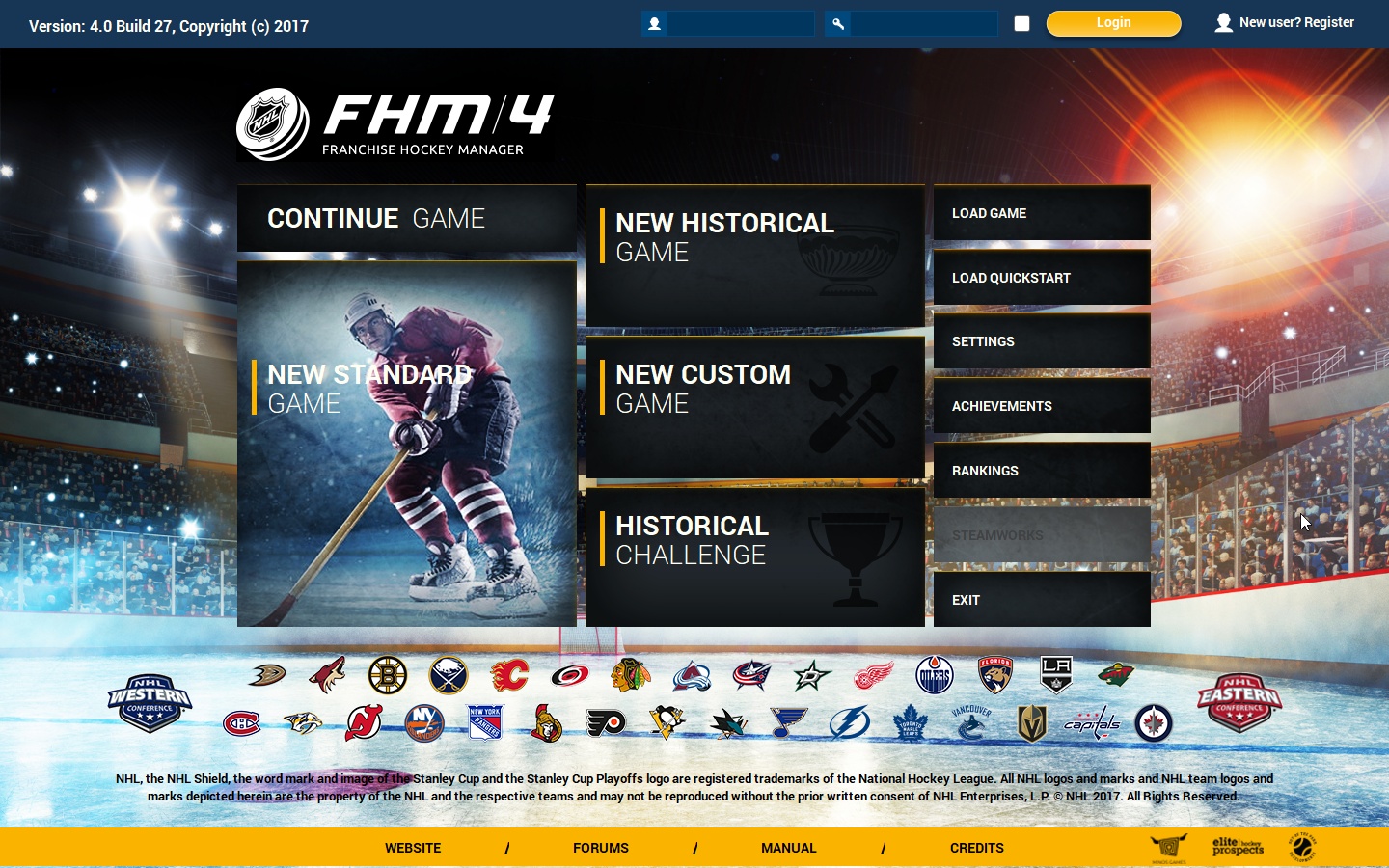 Captura: Franchise Hockey Manager 4