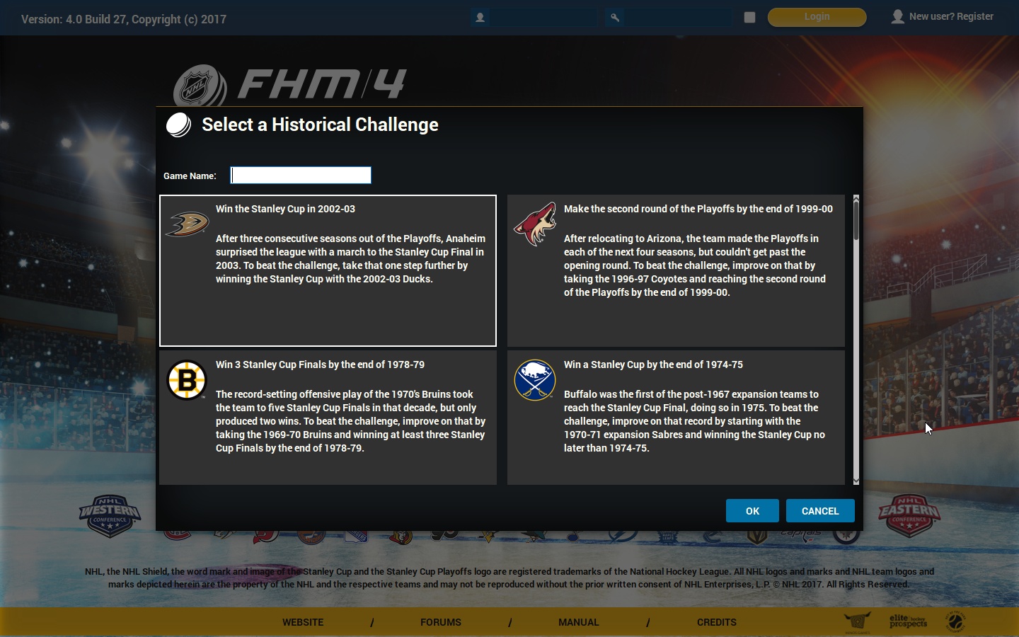 Captura 20: Franchise Hockey Manager 4