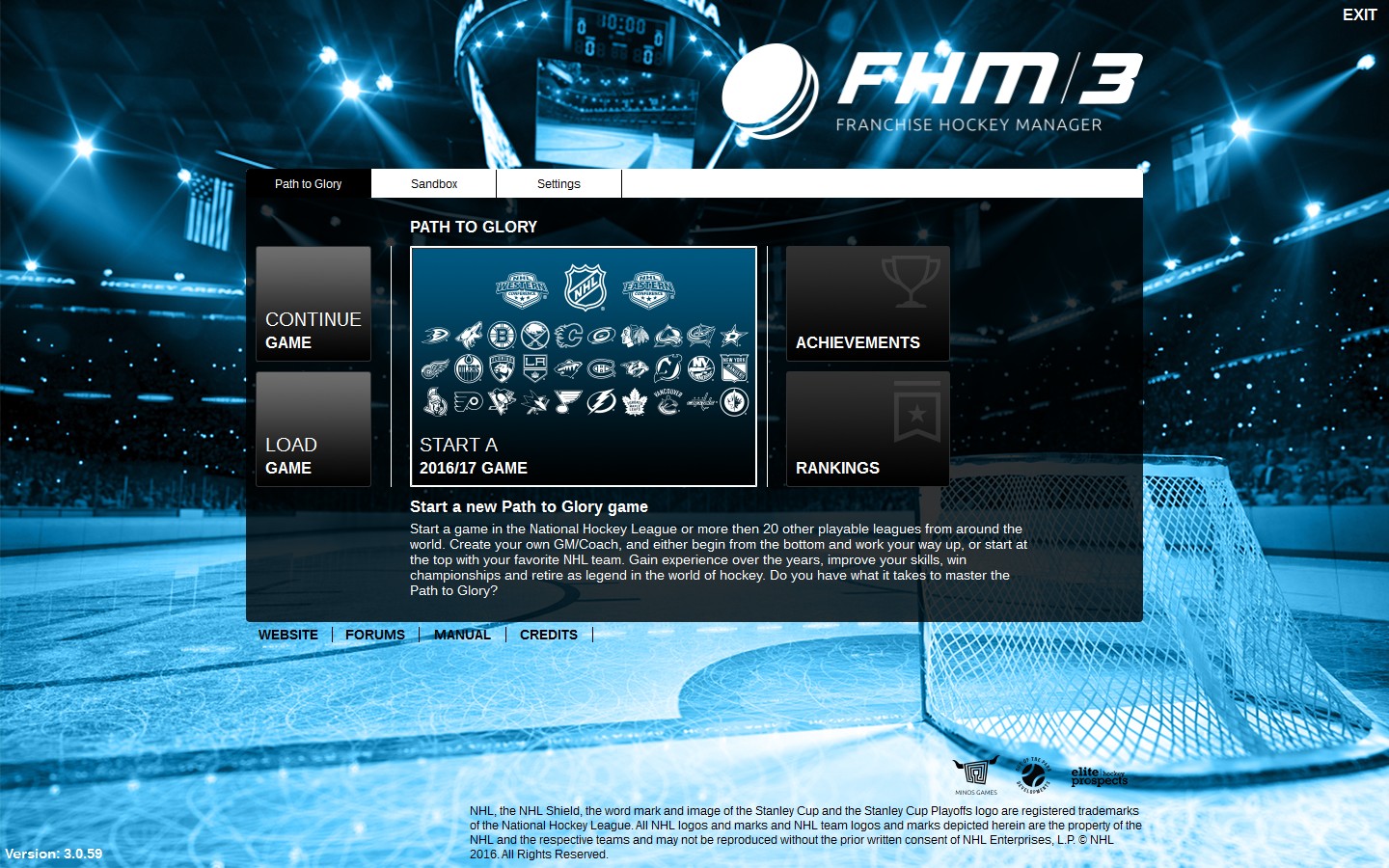 Captura: Franchise Hockey Manager 3