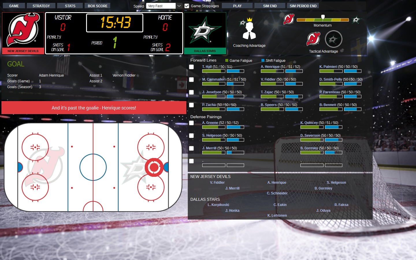 Captura: Franchise Hockey Manager 3