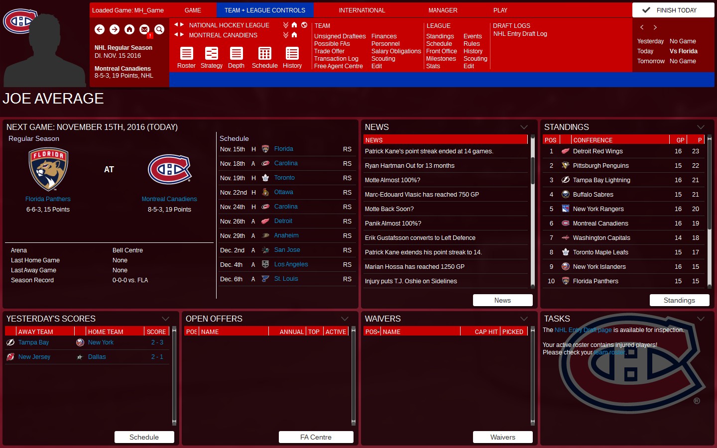 Captura 9: Franchise Hockey Manager 3