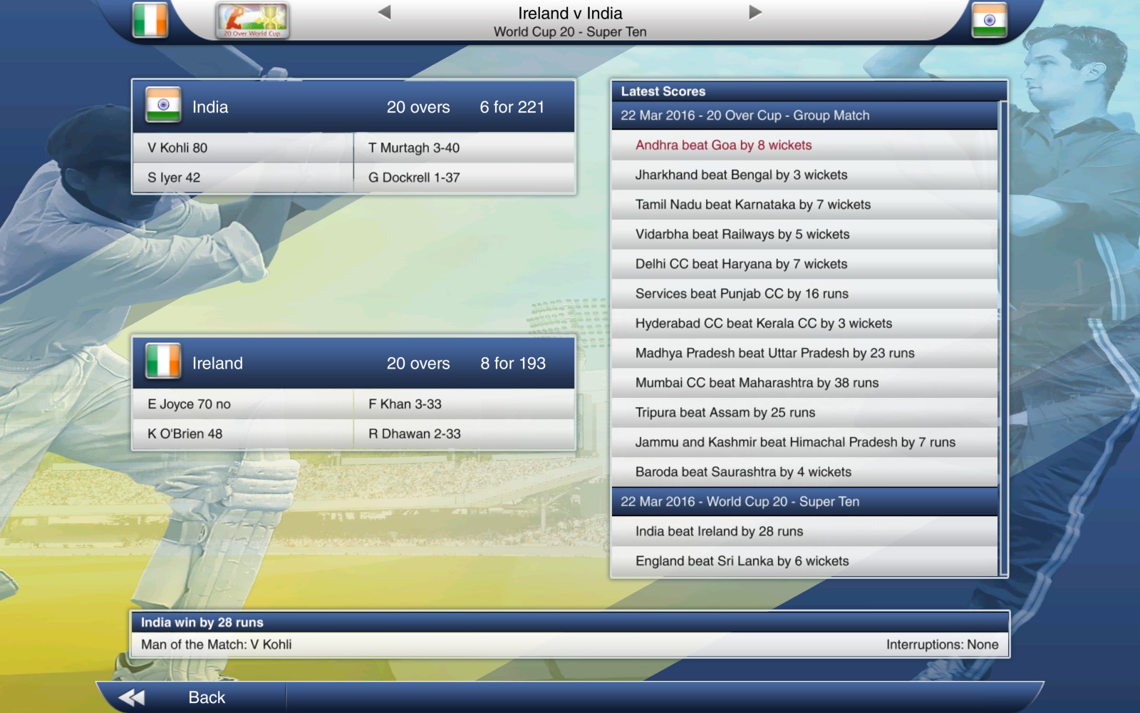 Captura 15: Cricket Captain 2015