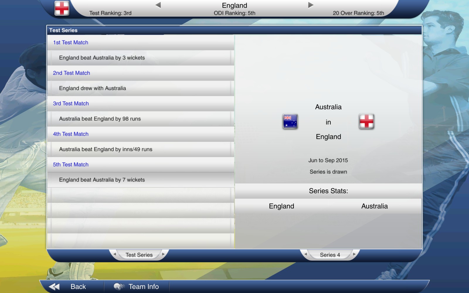 Captura 10: Cricket Captain 2015