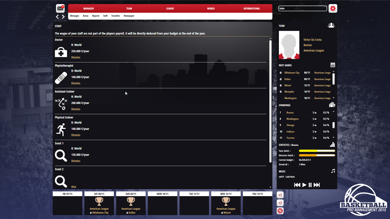 Captura: Basketball Pro Management 2015