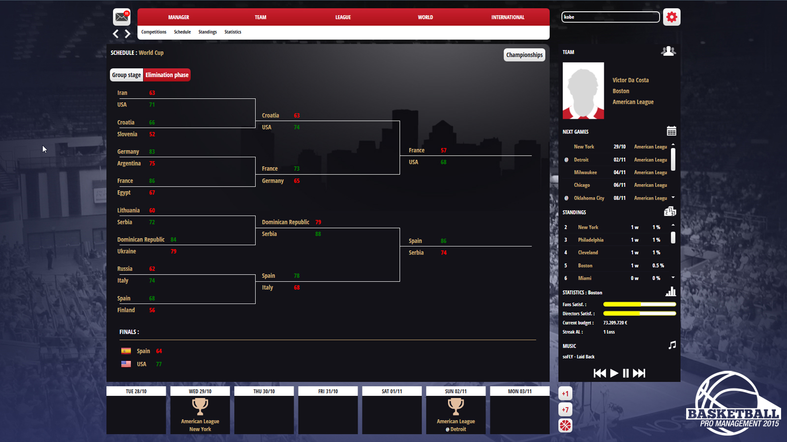 Captura: Basketball Pro Management 2015