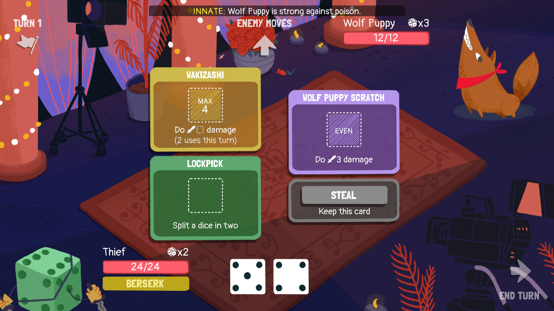 Captura: Dicey Dungeons