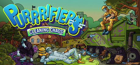 Capa: Purrrifiers: Cleaning Chaos – Cats & Goofylike Co-op