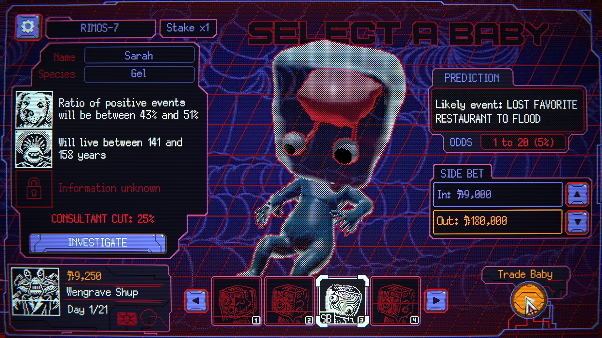 Captura: Space Warlord Baby Trading Simulator